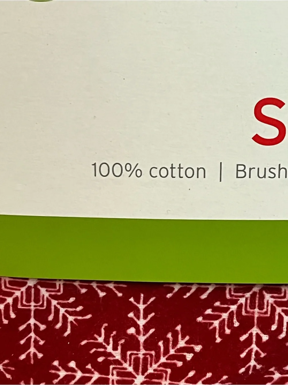 Queen Flannel Sheet Set 100% Cotton Red Snowflake Holiday Bedding